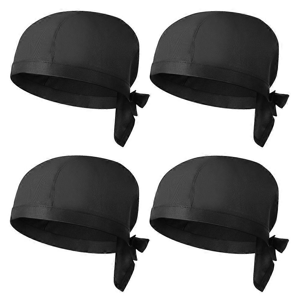 Black Chef Hats Breathable Skin Friendly Simple Design Restaurant Use