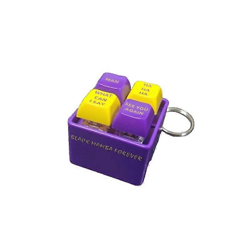 Fidget Toys Keyboard Adult Kids Keychain Stress Relief Toy Exercise Wrist Stress Relief Keychain Fidget Toy Decompression Toy Keychain