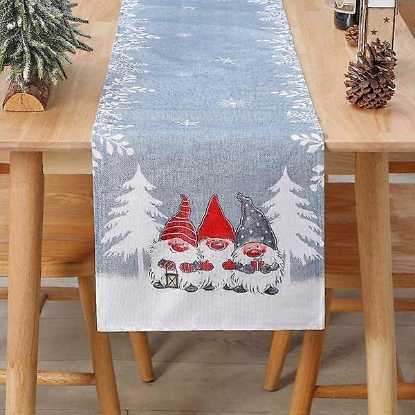 Christmas Tablecloth Snowflake Table Runner GRAY Gray