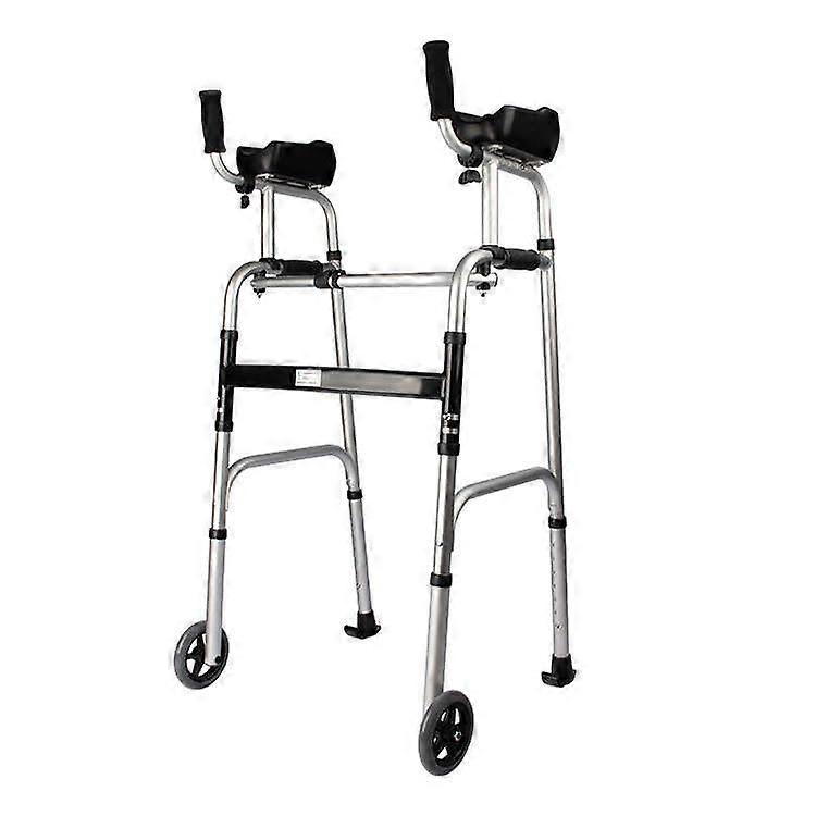 Walking aid for seniors with wheels and armrests – lightweight rollator walker, weight capacity 180 kg.