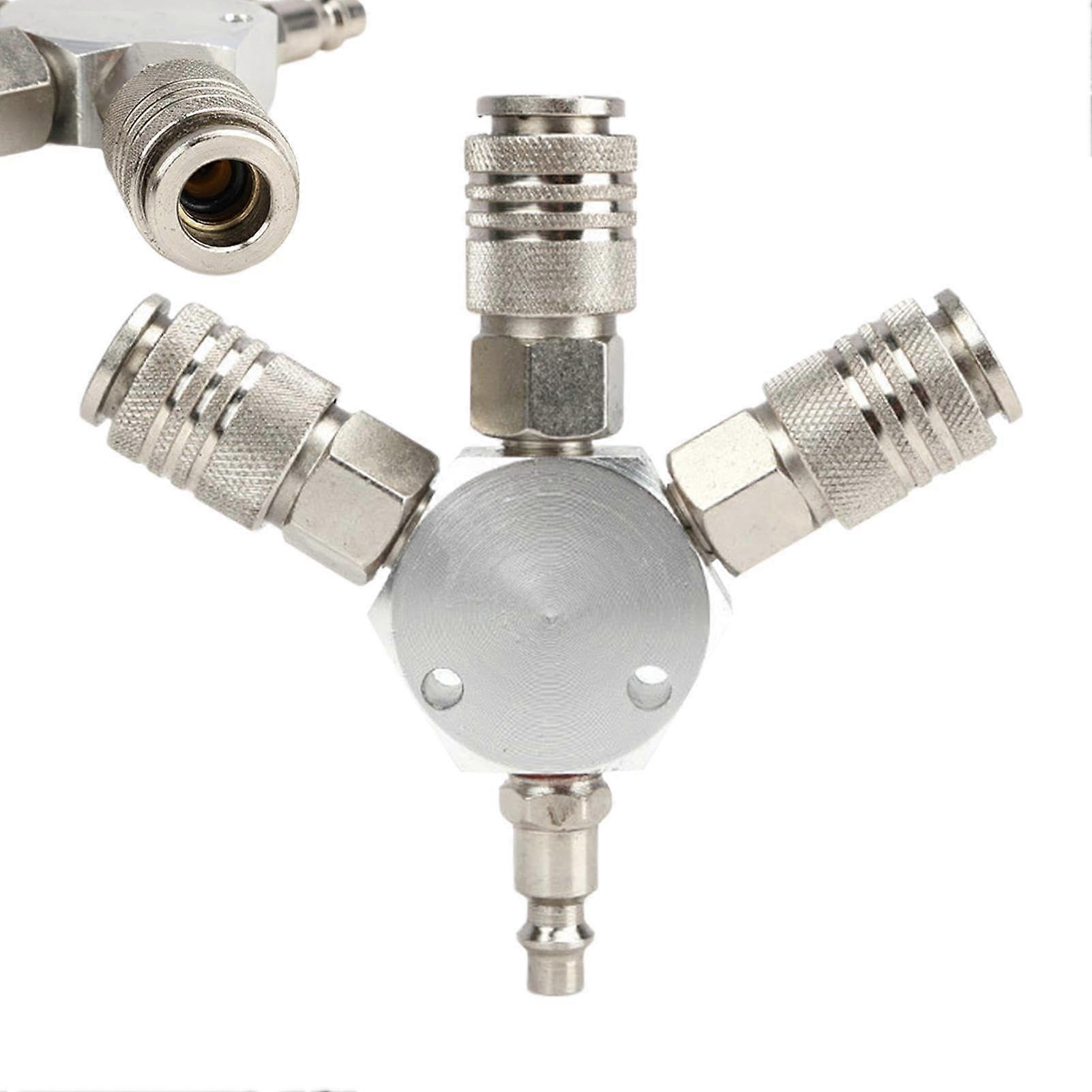 3way air hose fittings, air compressor distribution adapter, 3way quick connect hose splitter