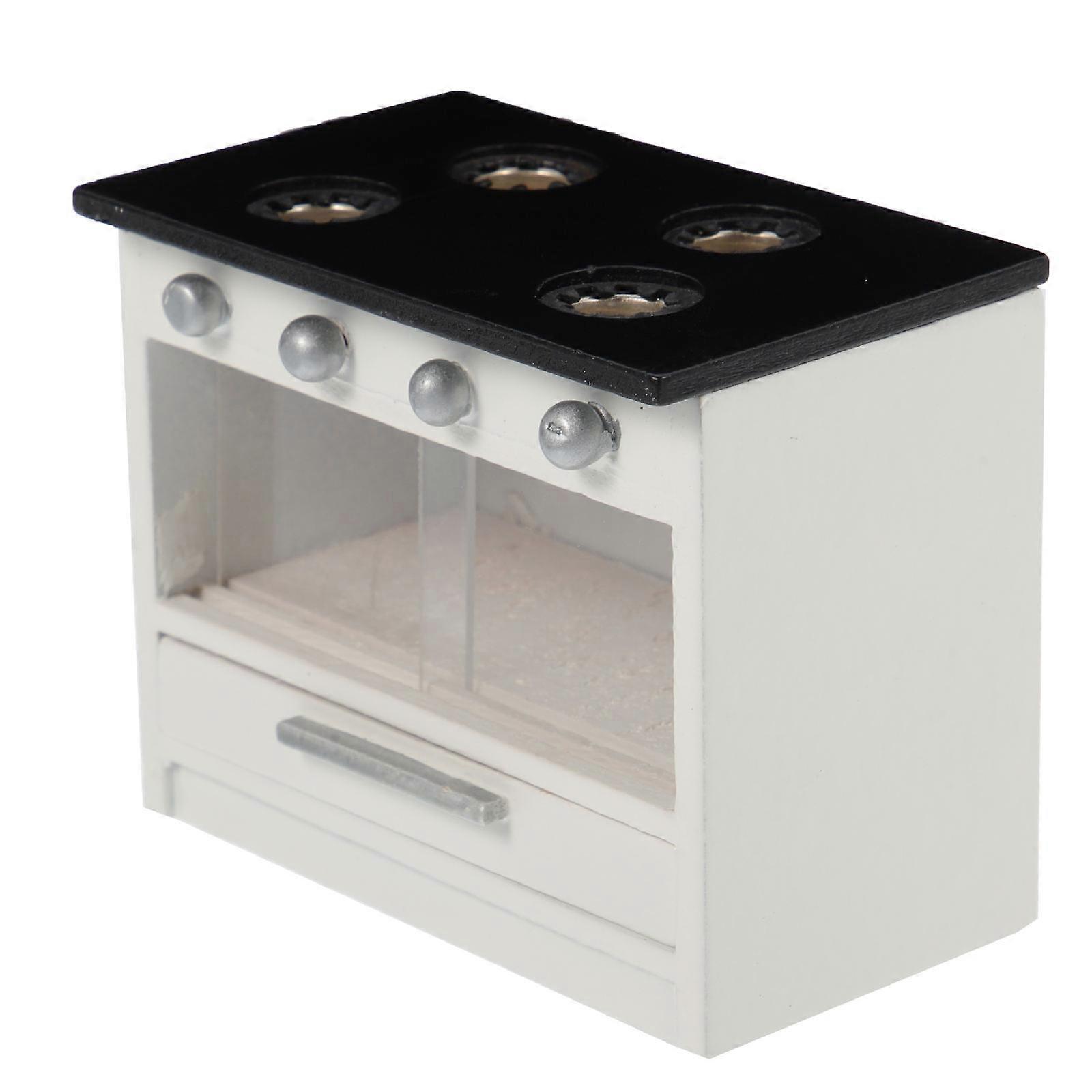 דגם ריהוט מיני עץ לבן לעיצוב מוסיף פרט מציאותי לסצנת הבית הקטן שלך בקנה מידה 1:12