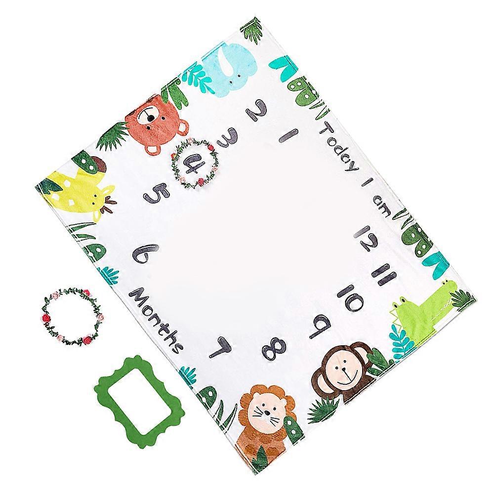 Baby Photo Blanket 1 Set Flannel Blankets Safe For Babies Assorted Color Designed For Baby Photography And Growth Tracking