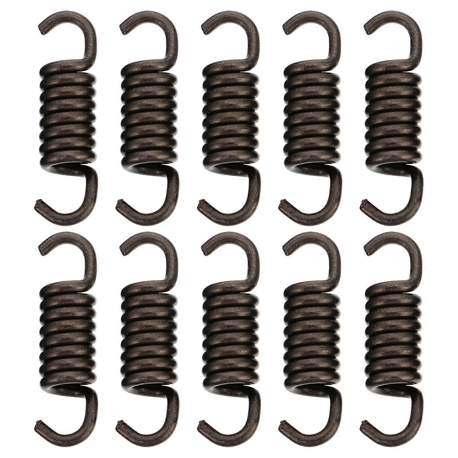 Steel Clutch Springs for Lawn Mower Accessories Efficient and Durable for Gardening Use Dark Brown 10 Pieces