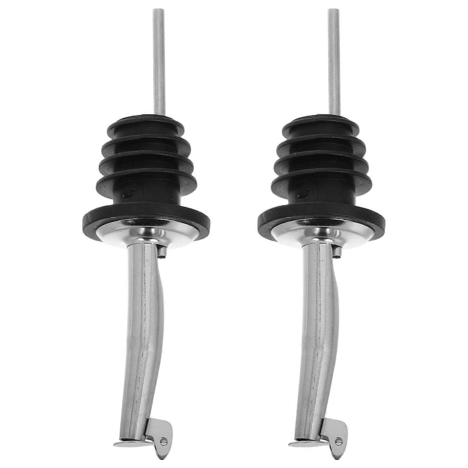 2Pcs Stainless Steel Pour Spouts Essential For Bars Designed For Easy Pouring And Spill Prevention 12X2.5X1.5CM