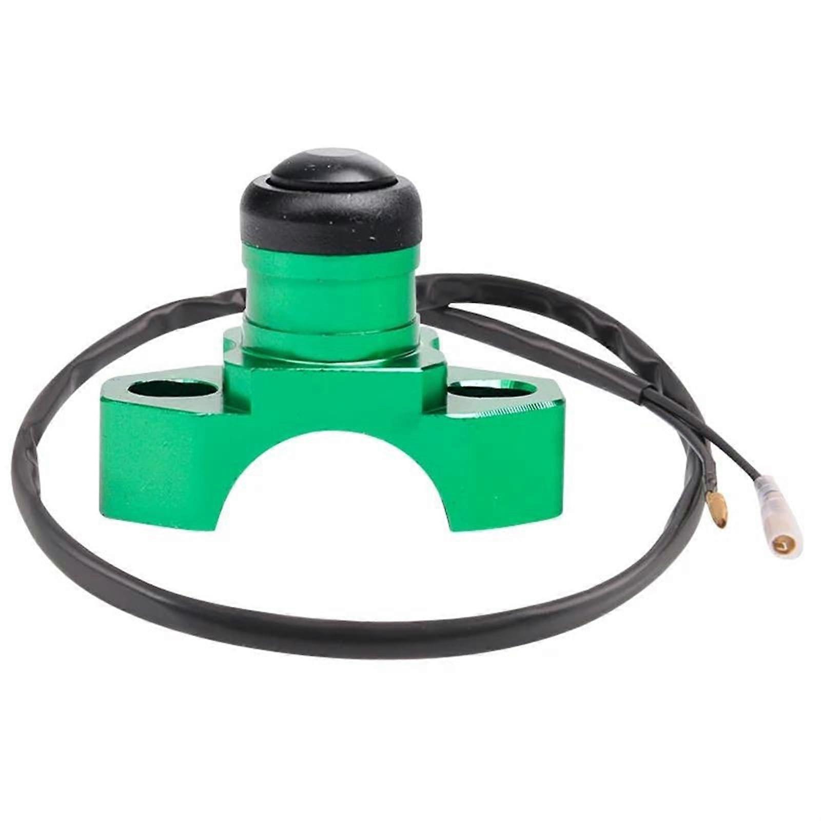 Motorcycle Ignition Coil Button Switch Motor Starter Kill On Off Ignition CNC Universal (6Half switch green)