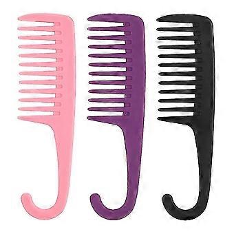 3 Pack Peigne à cheveux Grand peigne à dents larges Peignes de douche Boucler Peigne humide pour démêler les cheveux longs, humides ou bouclés