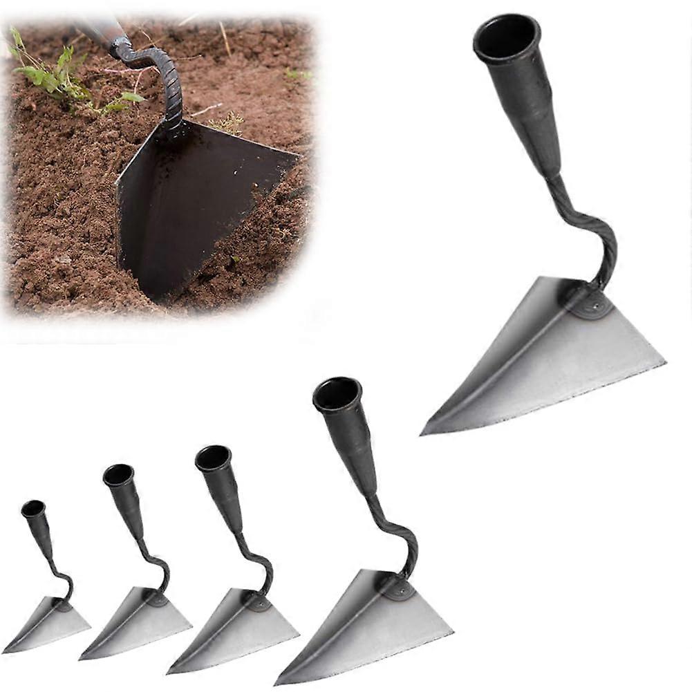 Garden Hoe Triangle Manganese Steel with Ergonomic Handle 1 Pc
