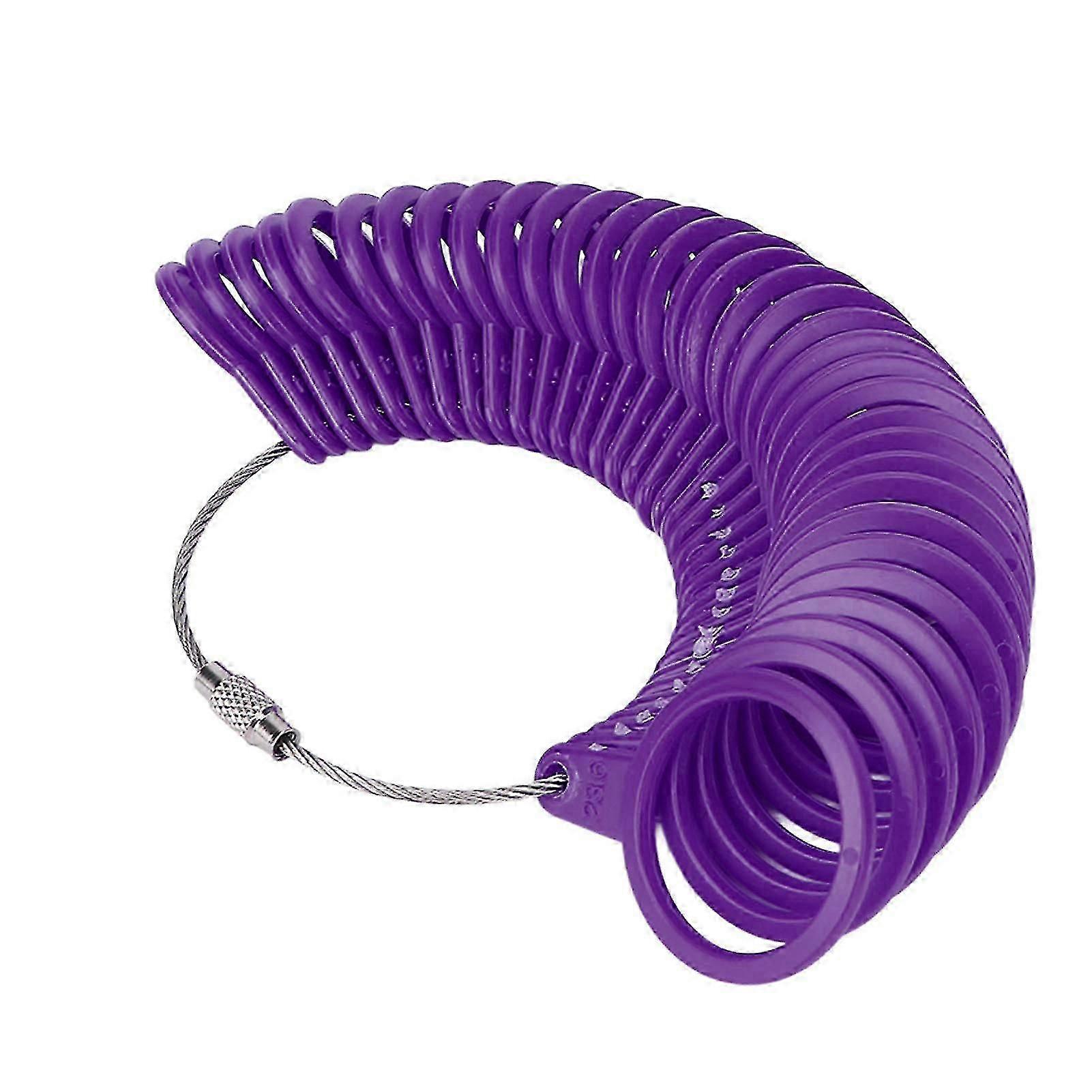 Ring Sizer Measuring Tool - Finger Size Gauge for Jewelry Making, Purple Sizing Tool