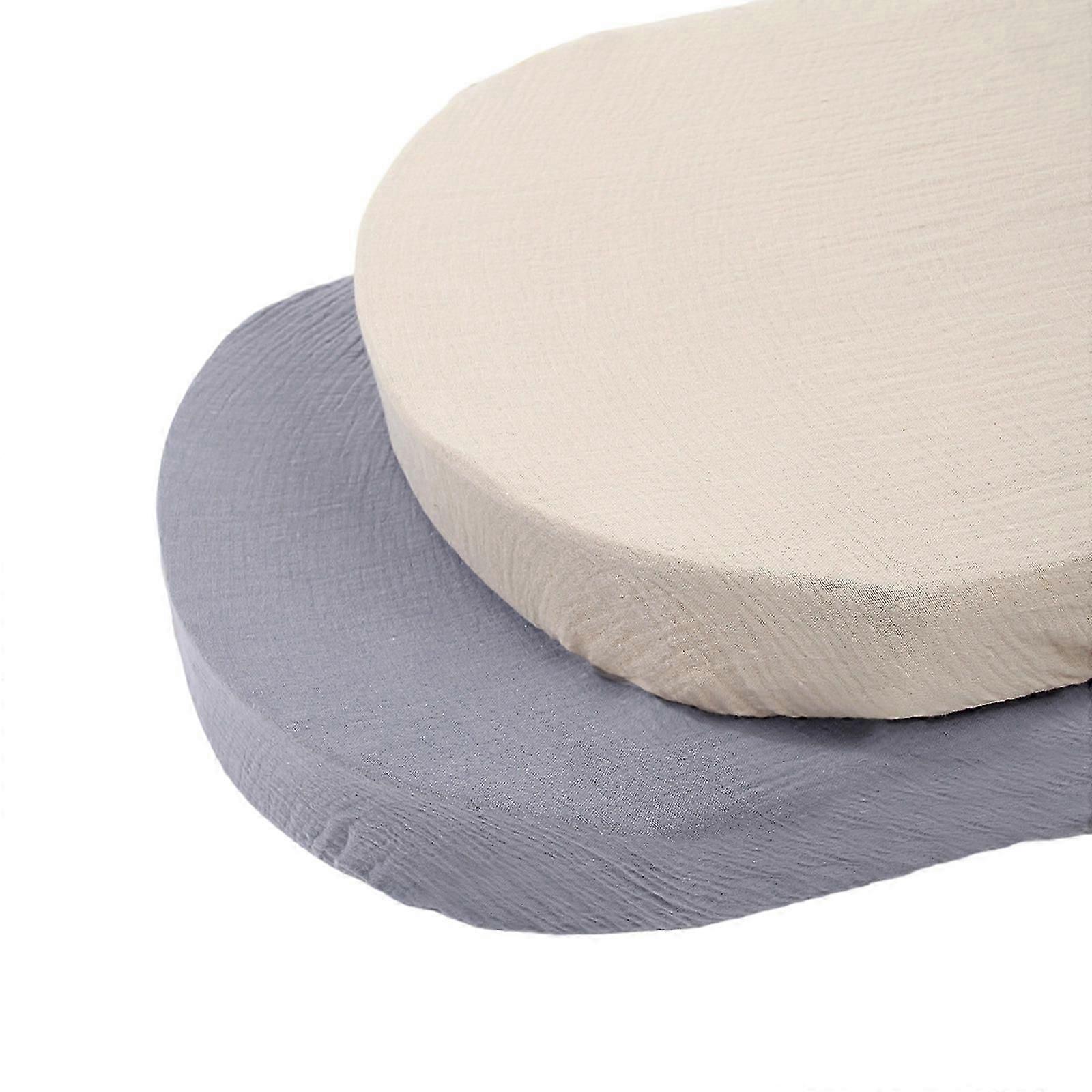 Cotton Bassinet Sheets Soft & Detachable Infant Cradles Bedding Sheets Nursery Bedding Essential Large for Cleanliness blue beige