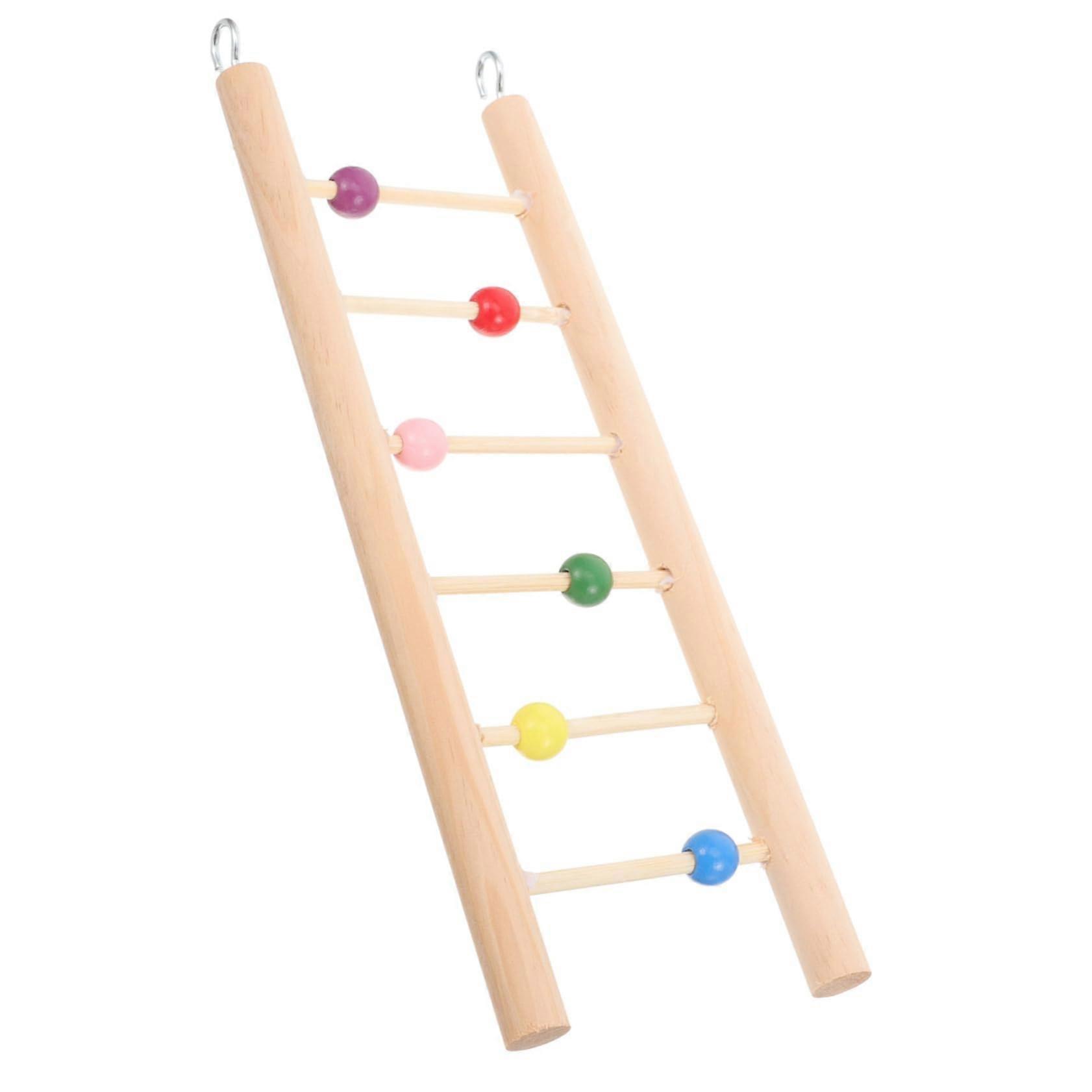 Hamster Climbing Bird Ladder Wooden Bird Ladder For Parrots Budgies Parakeets Training Toy Made Of Wood