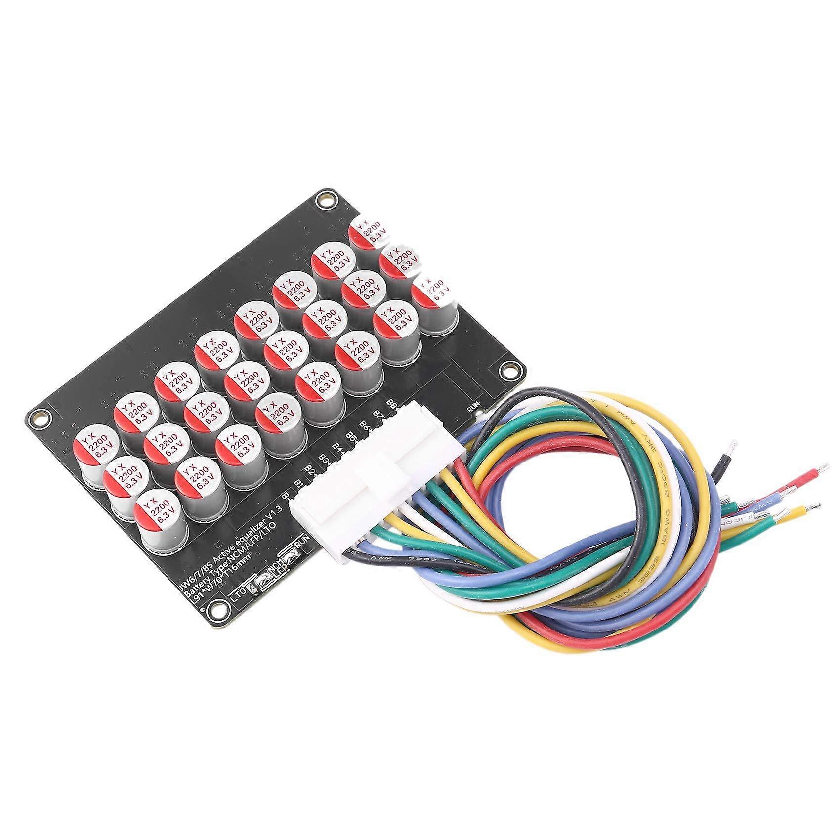Full Group Rectifier 8S 5A LiFePO4 Active Balancer BMS Card Capacitor Power Transfer For Lithium LiFePO4 Batteries