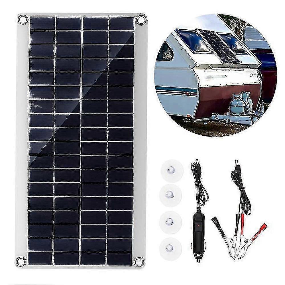 Portable 8W Solar Panel Kit - 30A LCD Controller for Camping & Caravans