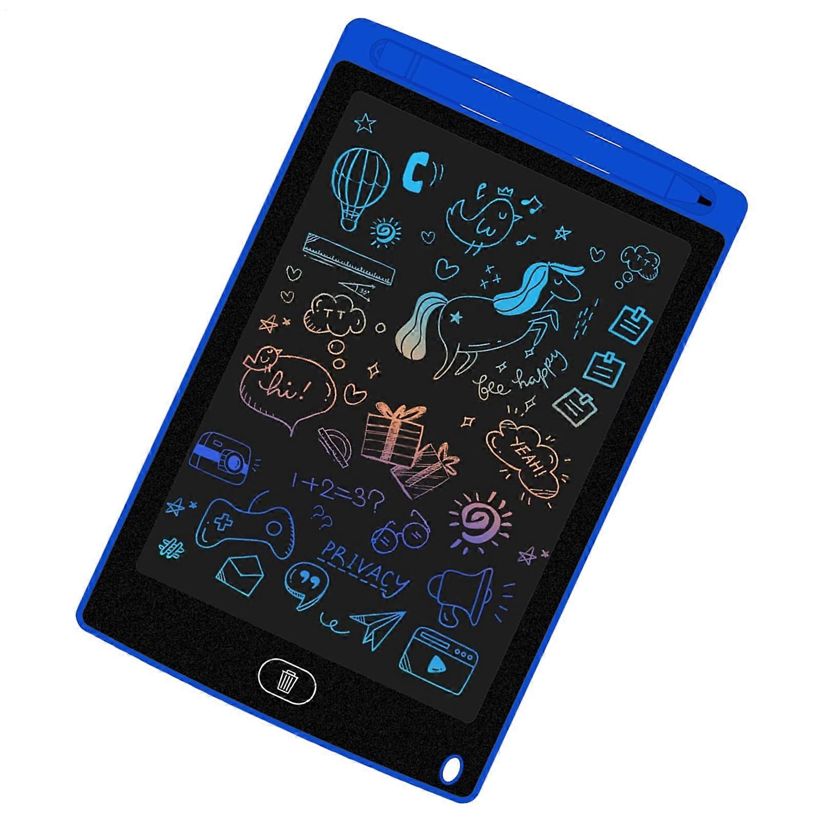 LCD Writing Tablet Electronic Drawing Board 8.94x5.79 Inches Lightweight Erasable Screen for Kids Blue