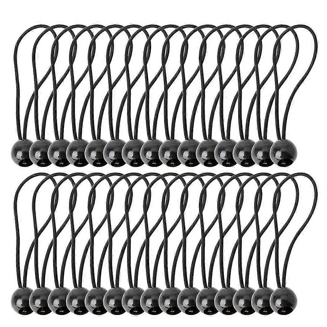 30 Pcs Bungee Cord With Balls Elastic Ties Bungee Toggles Ties For Marquees,tents Banners,flag Pole