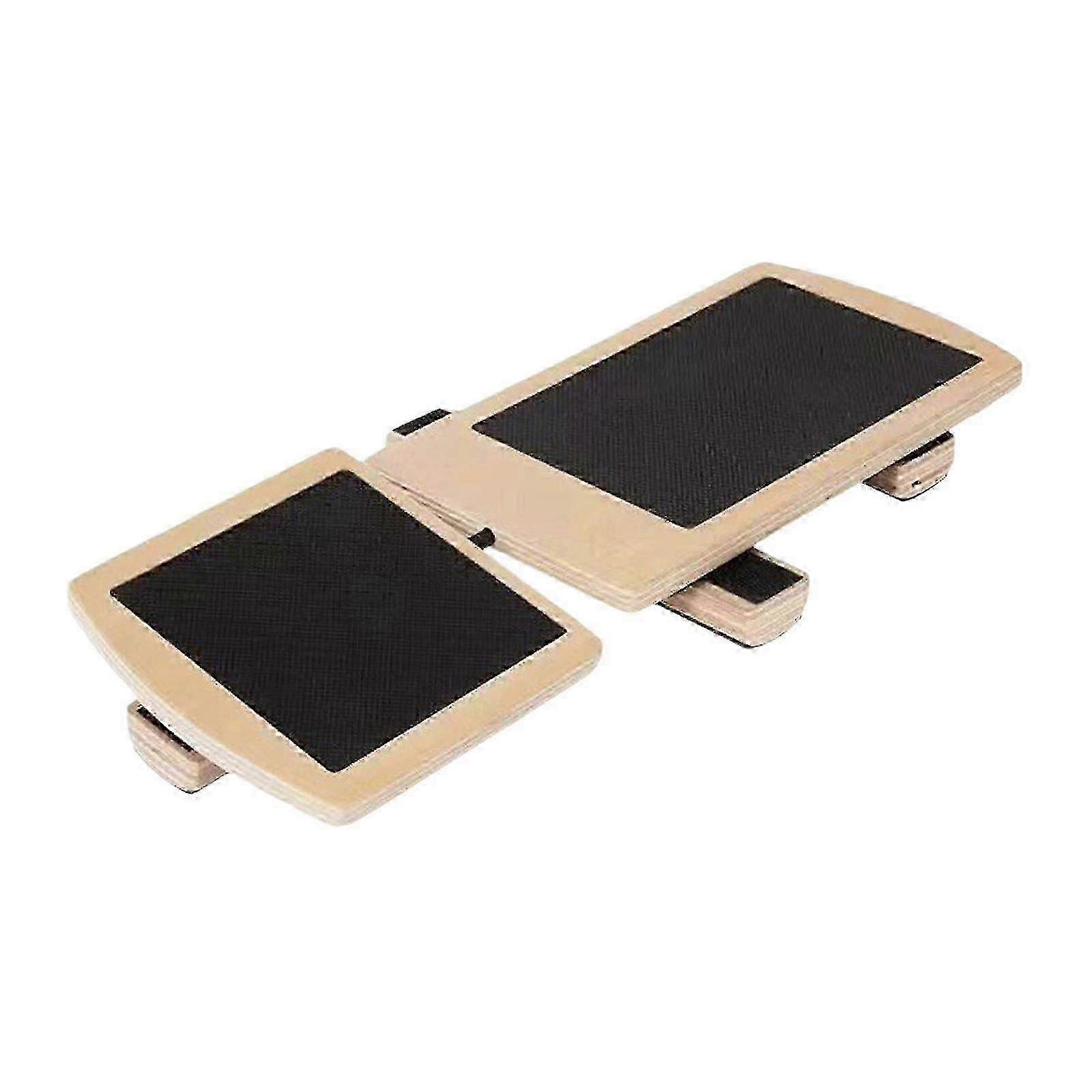 Exercise balance board for adults - Solid wood wobble trainer for stability & strength