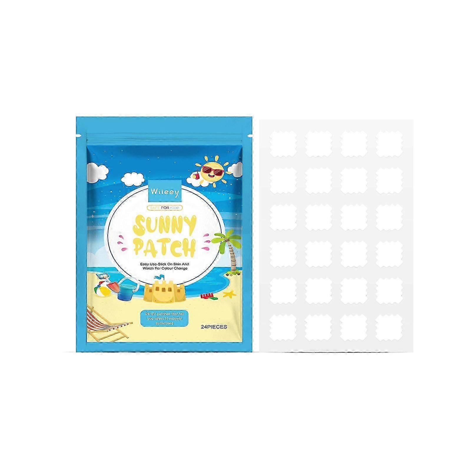 Sunny Patch UV Detecting Patches for Kids and Adults - Natural Waterproof Patches, Changes Color When Time To Reapply Your SunScreen