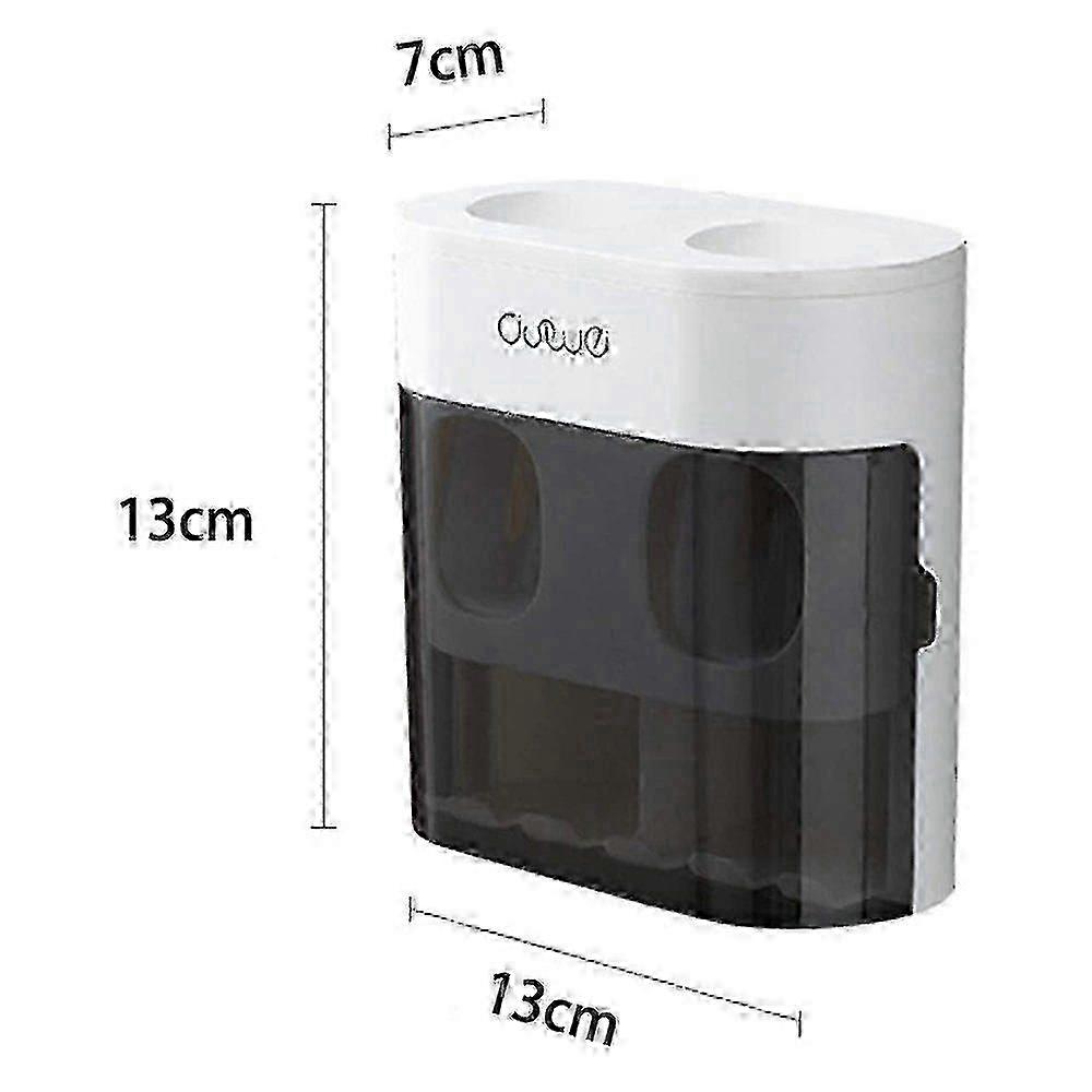 Automatic Toothpaste Dispenser Toothbrush Holder Wall Mount Automat...
