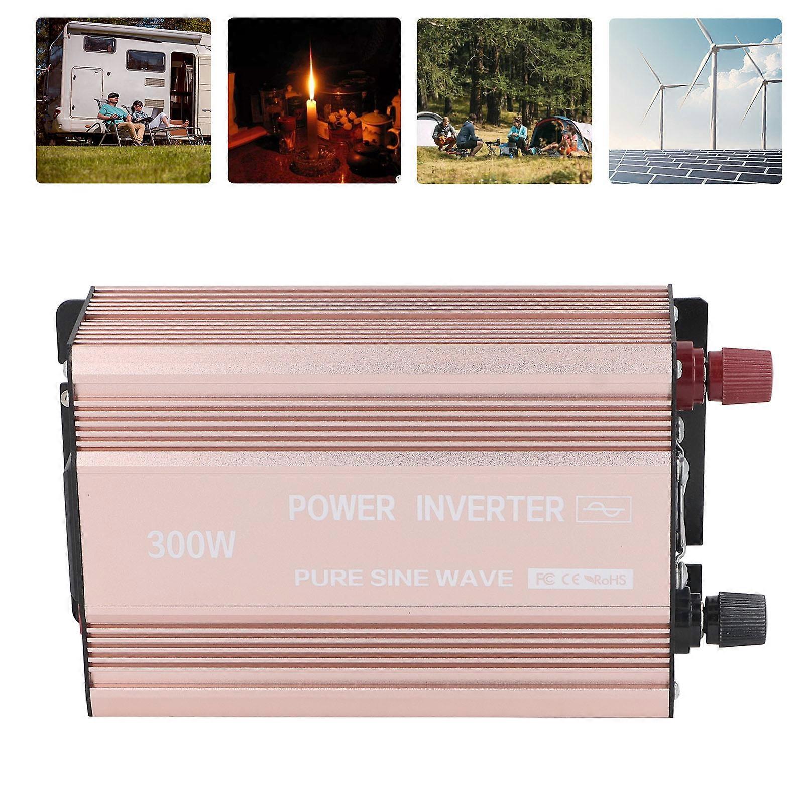 300W Car Pure Sine Wave Power Inverter 48V to 220V with LCD
