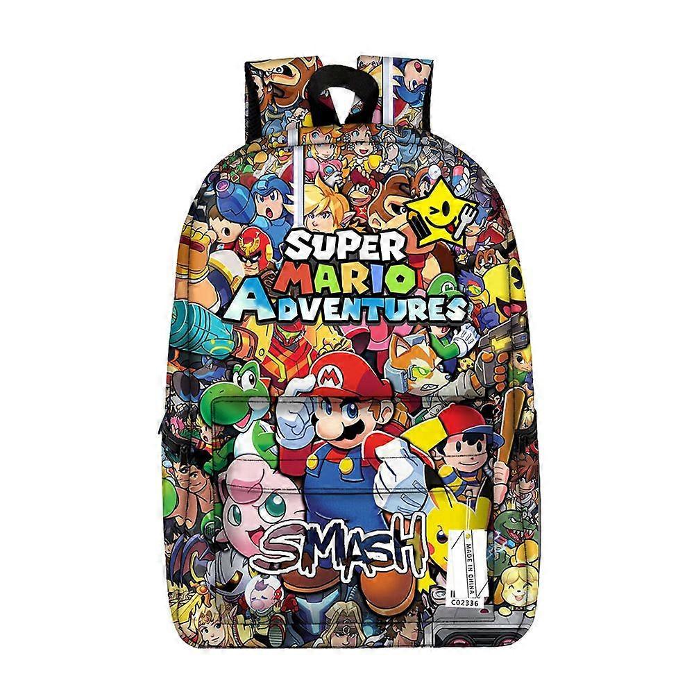 Mario Backpack for Elementary Students Kids School Bag Lightweight Durable
