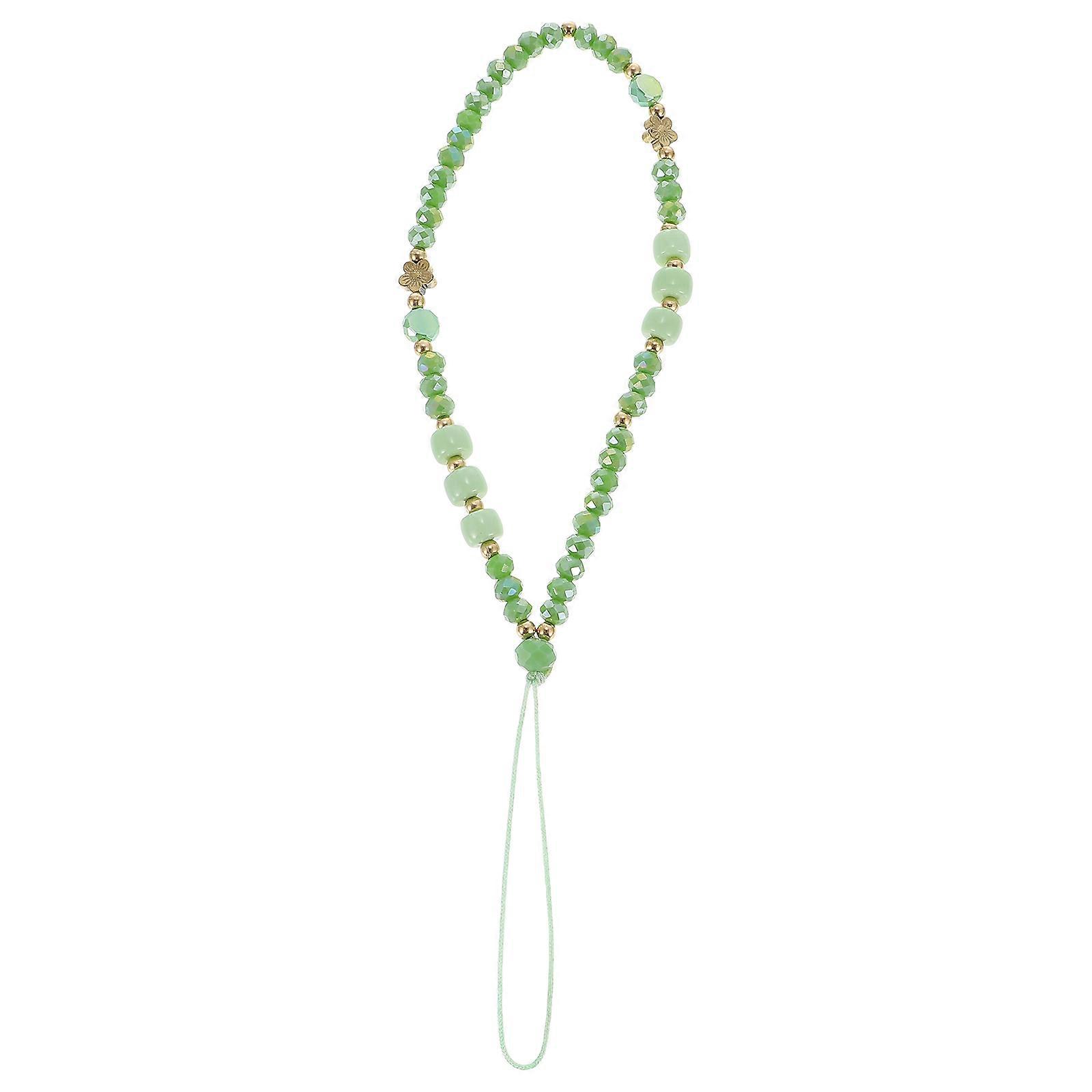 Glass Beads Mobile Phone Chain Phone Wrist Strap Anti lost Phone Lanyard