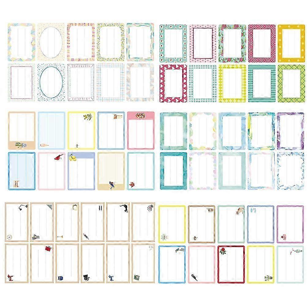 Writable Stickers Labels Sticker Labels School Supplies Labels Activities 20.5*10.7cm Assorted Color Game Playing 124Pack