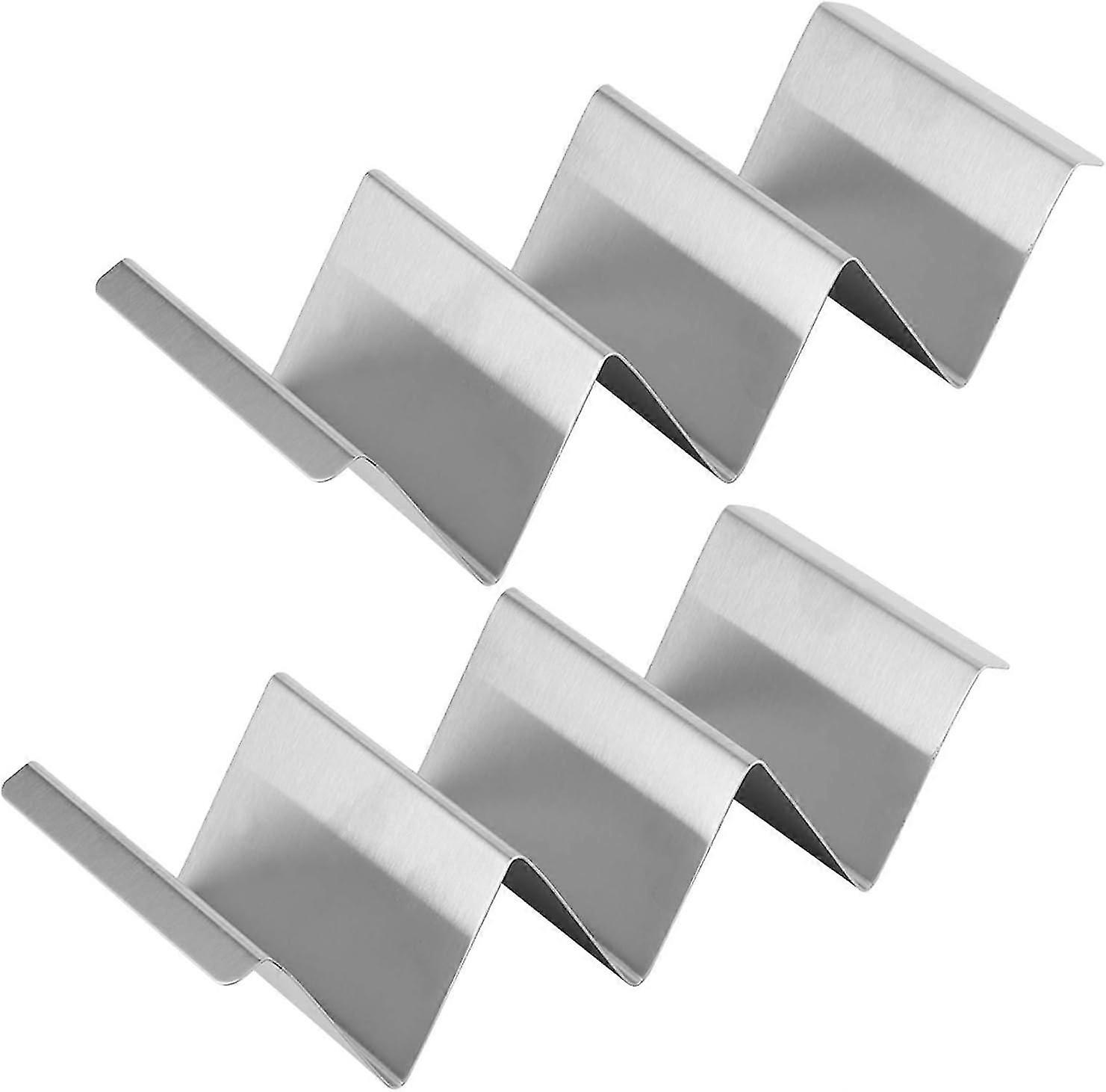 2 Piece Taco Holder, Stainless Steel Taco Shells for 3 Tacos, Tortilla Pancake Holder