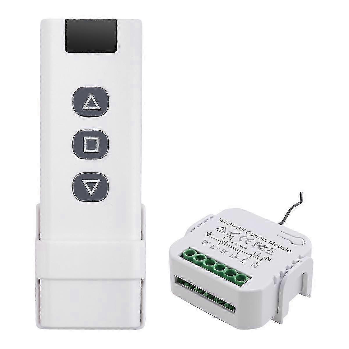 Tuya smarting Life WiFi 433Mhz Blind Curtain Switch with RF Remote for Electric Roller Shutter Control