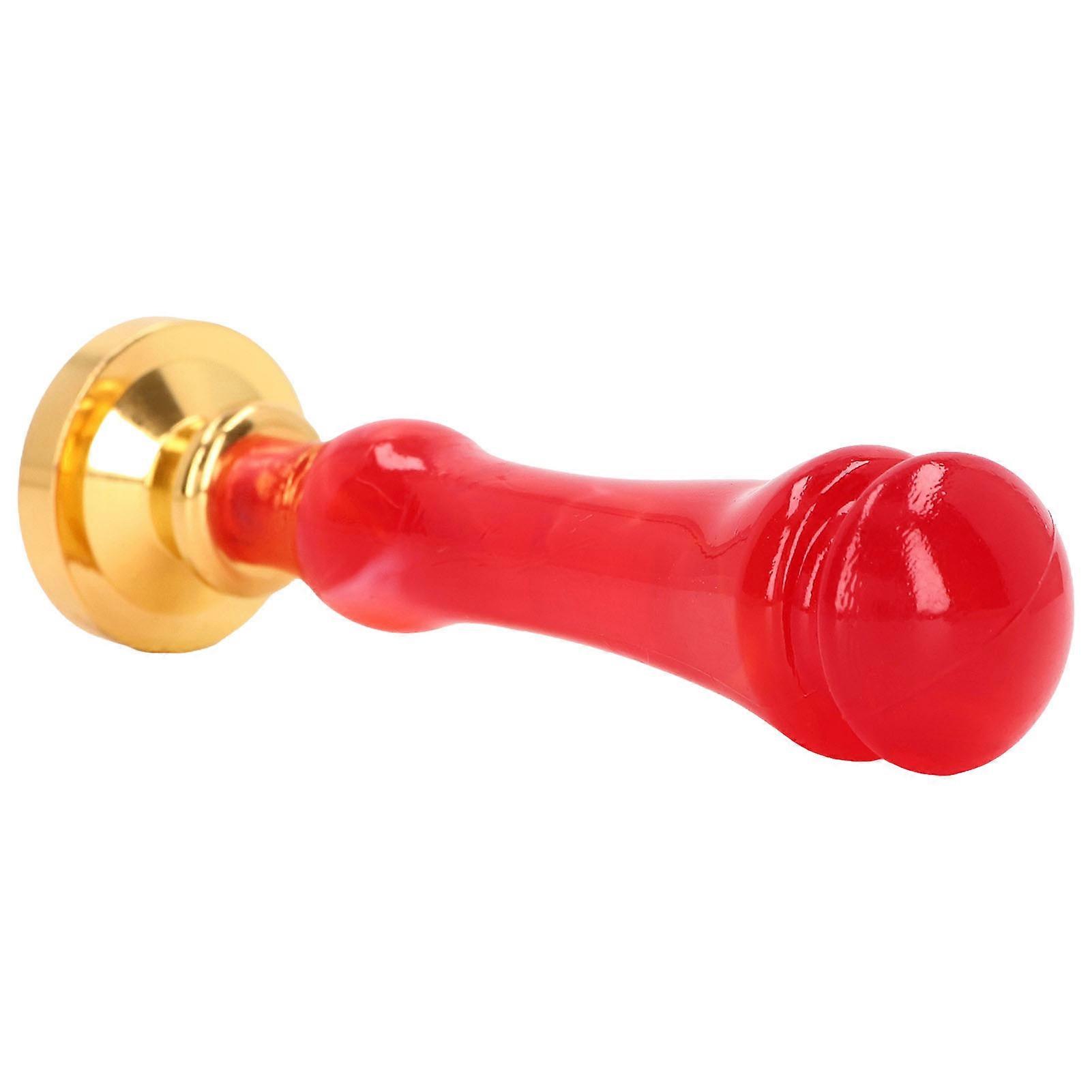 Wax Stamp Kit Delicate Pattern Detachable 4 Vintage Stamp Heads Wax Stamp Seals Kit with Resin Handle for Invitation Red 