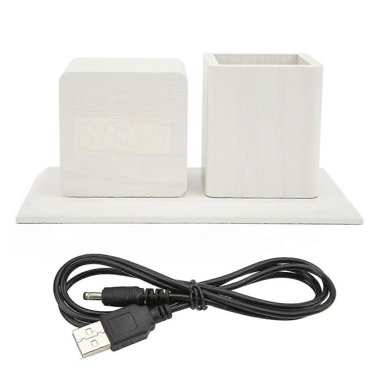 2025 Latest Model Pen Holder Clock Temperature Calendar Display 3 Level