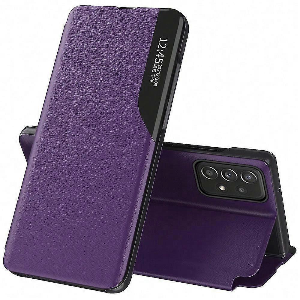 For Samsung Galaxy A53 5G View Window Anti-fall PU Leather Flip Folio Phone Cover