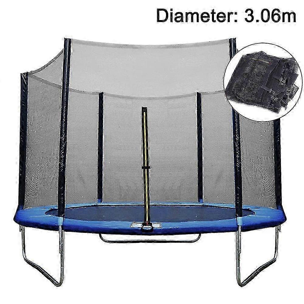 Outdoor Trampoline Safety Net for 10ft with 8 Poles and 3.06m Diameter