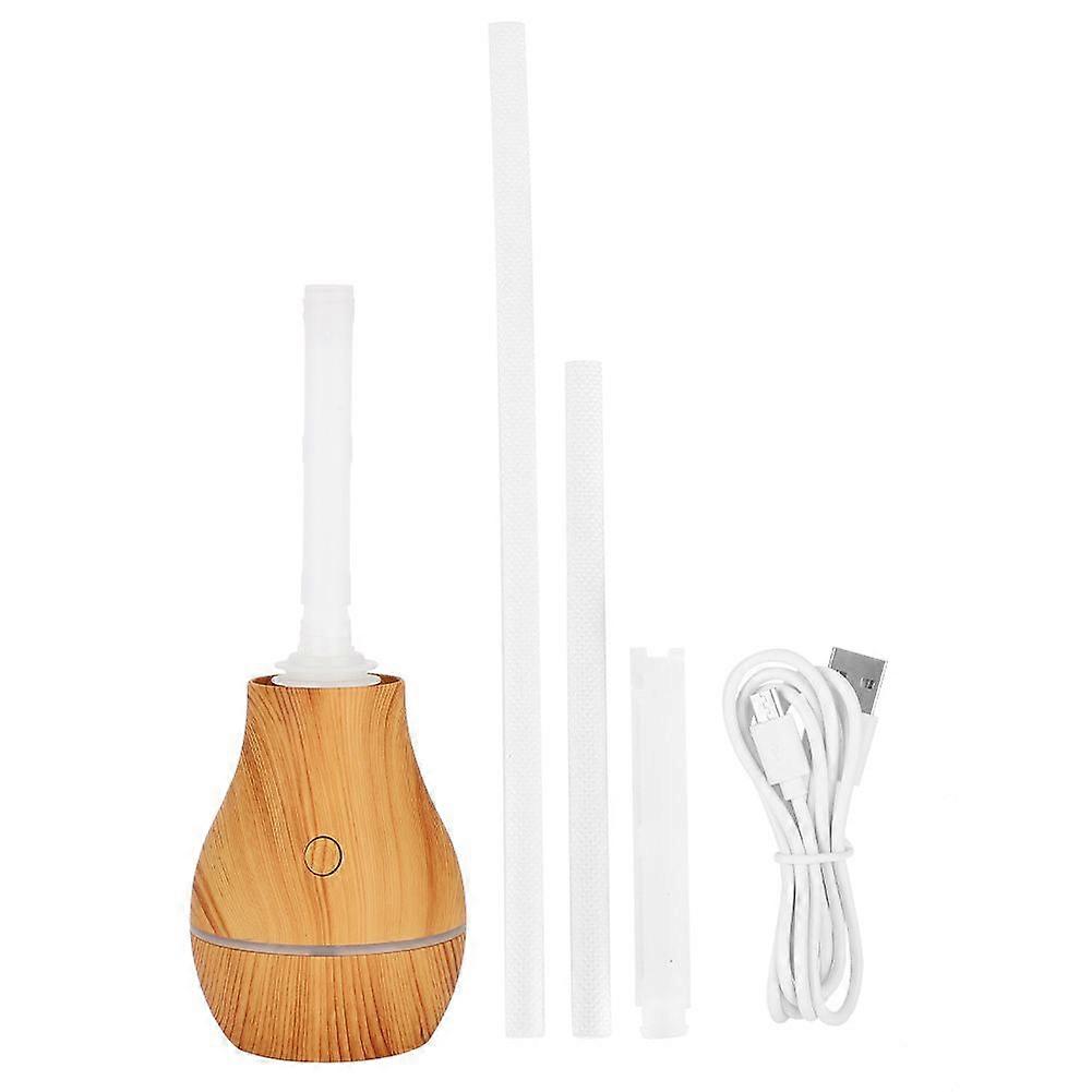 Portable Humidifier with Water Bottle, Cool Mist, Colorful Air Humidifier, USB Powered, Light Wood Grain