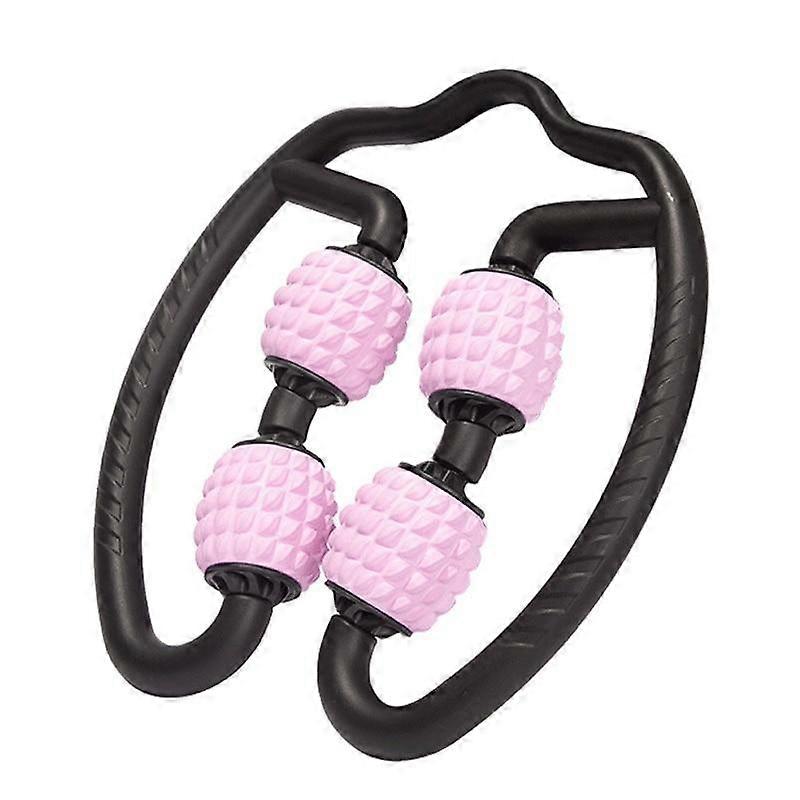 כושר יוגה פיתוח גוף קצף פיר רולר שרירים הרגל (ורוד)