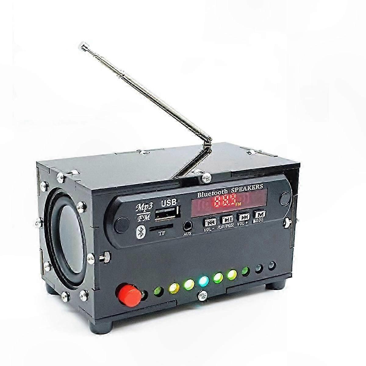 DIY Bluetooth Audio Kit with FM Radio Function 5Wx2 Amplifier Spectrum Display Music Player Soldering Project