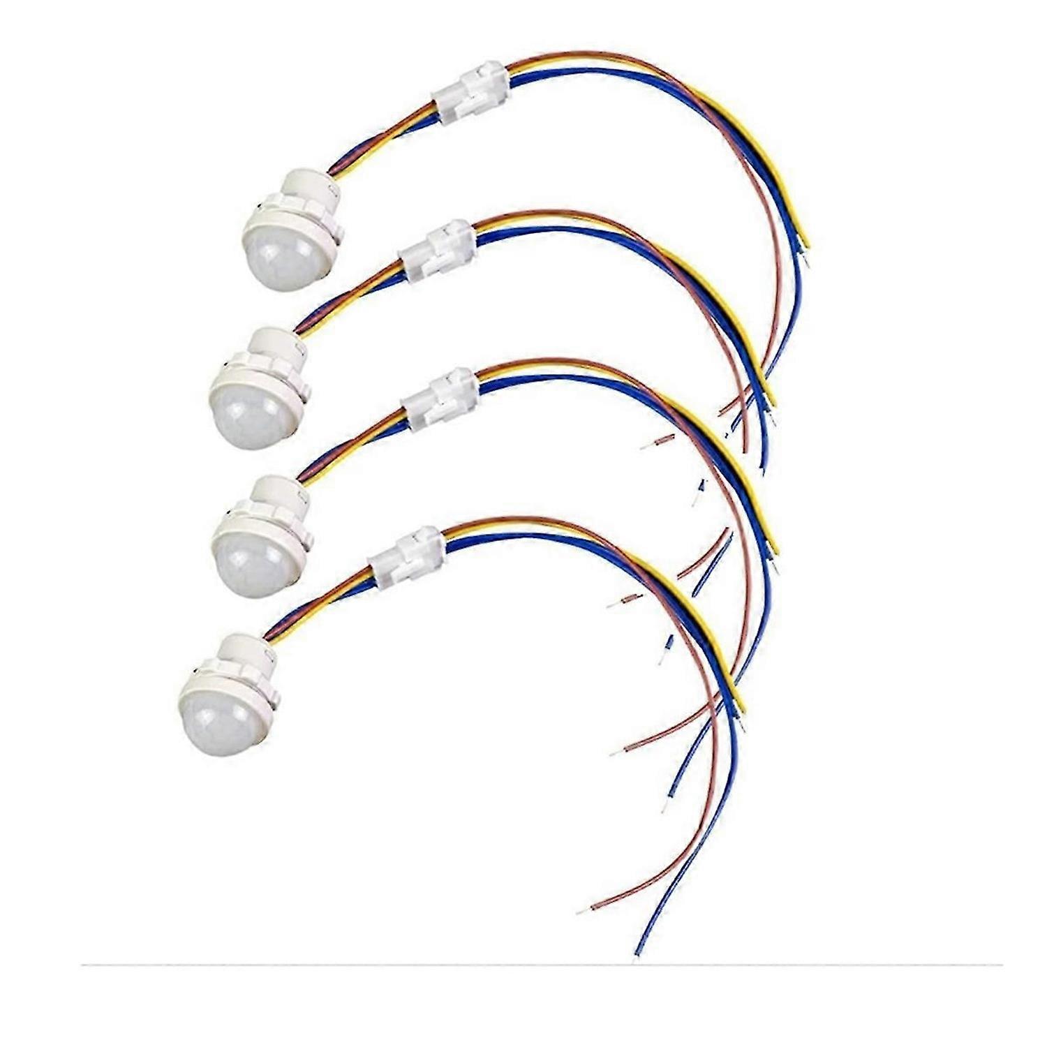 4pcs Motion Sensor Light Switch, PIR Sensor Smart Detection Switch, AC110-240V Ceiling or Wall Mount Smart Light Switch