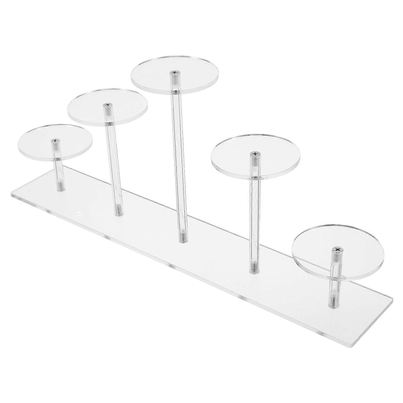 Transparent Acrylic Jewelry Stand Round Folding Display Shelves For Desktop Closet Retail Store Display 13.8×5.8×2.6in Display 1 Set