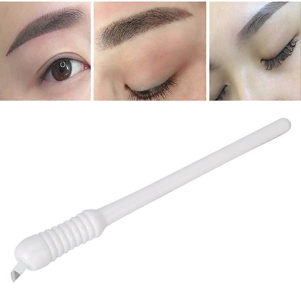 Disposable Semi Permanent Makeup Microblading Pen 1# White 14pin