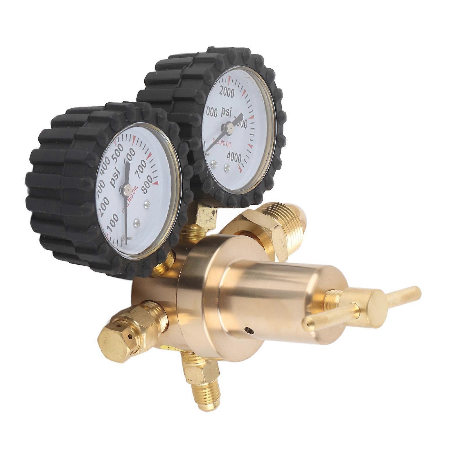 Régulateur de pression d'air à double manomètre pour azote, avec pression de refoulement de 0 à 800 PSI, CGA580
