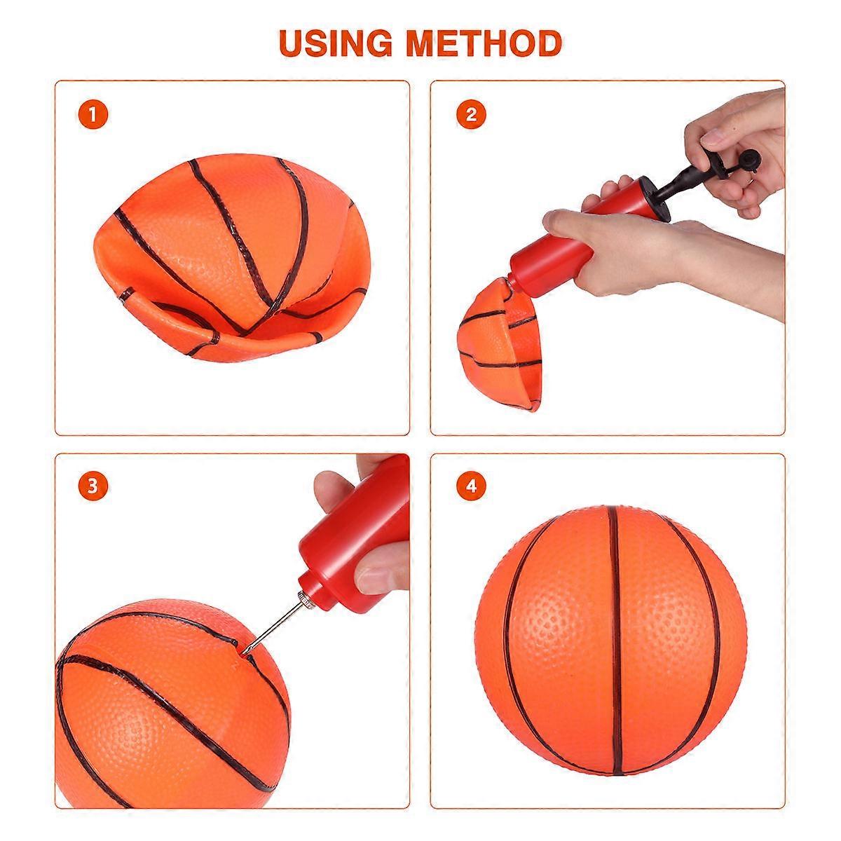 Inflatable Balls Set for Kids and Adults Outdoor Sports Activities and Indoor Play Chocolate Color with Inflator 4Pcs