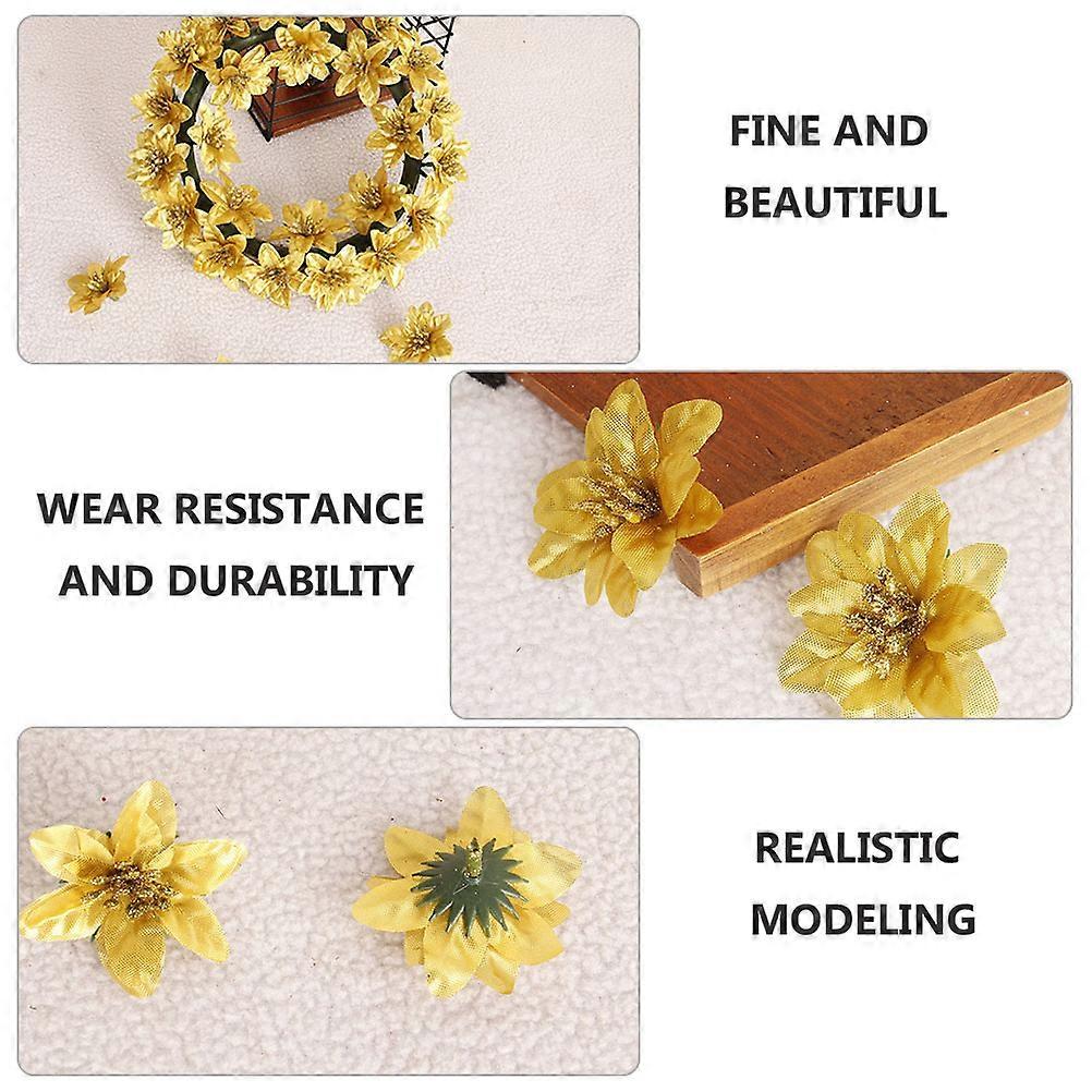 Christmas Artificial Flower Artificial Xmas Flower Simulation Decoration 10Pcs