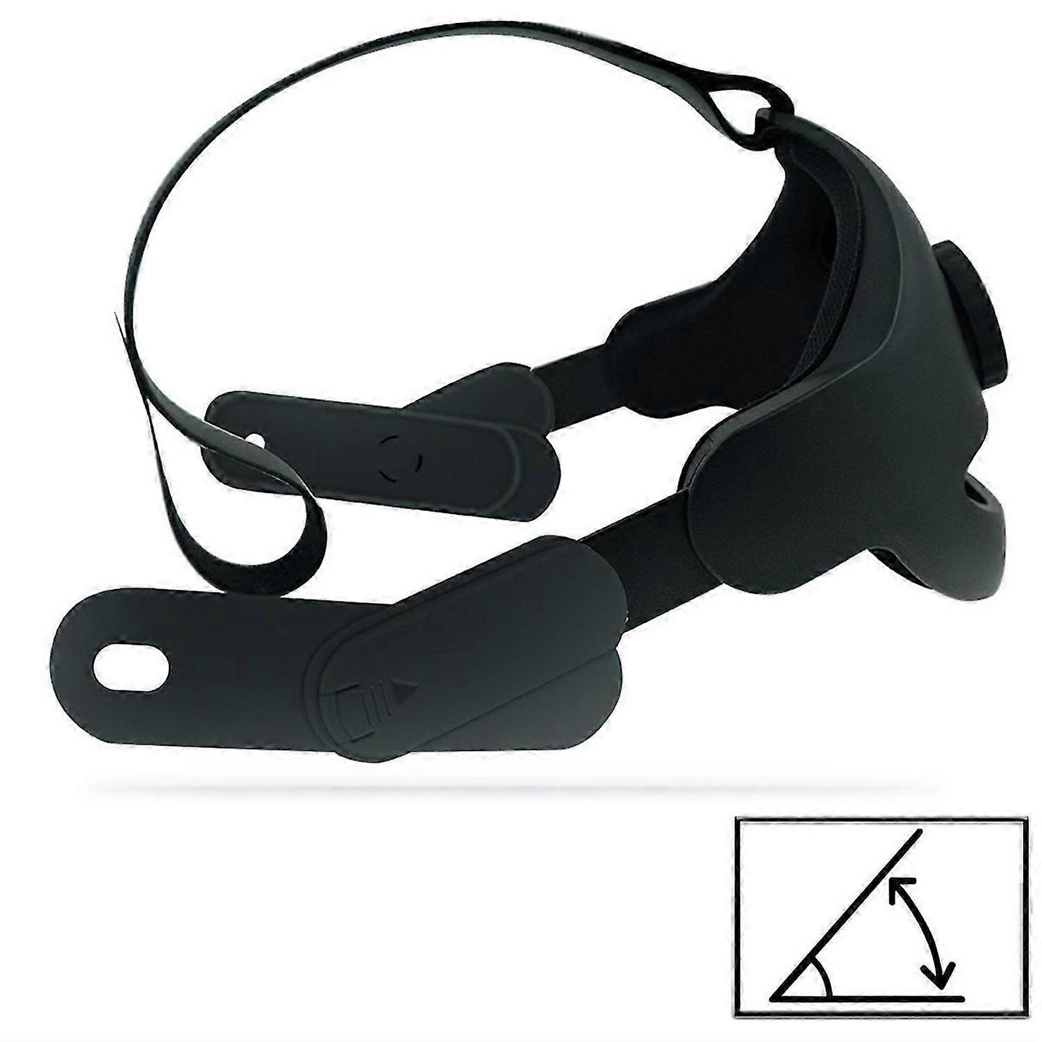 VR Headset Strap for 3 Adjustable Enhanced Head Cushion Wearing Head Strap for 3-Black