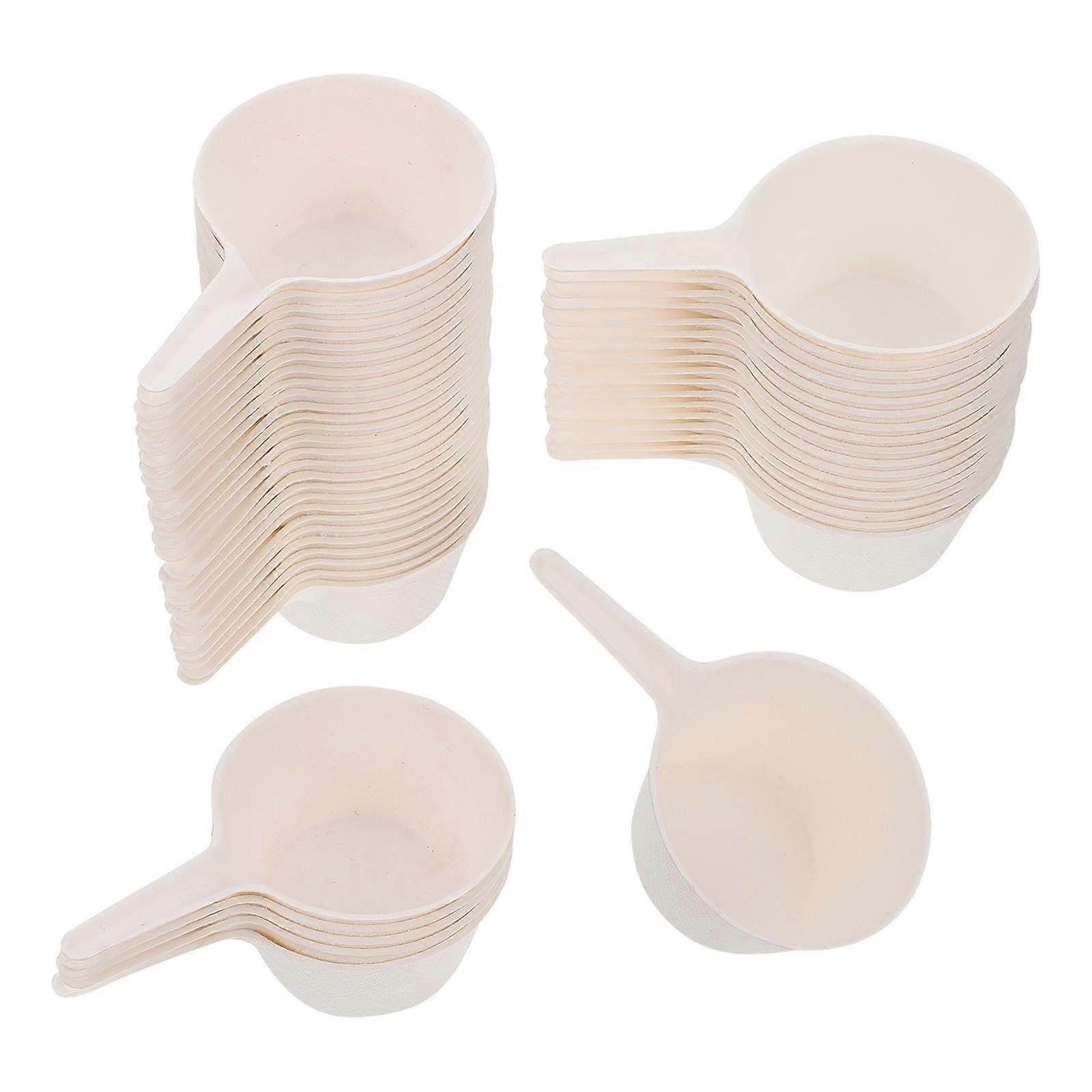 Fruit Cups for Party Pan Shape for Ice Cream Shops White Paper Desserts 50Pcs