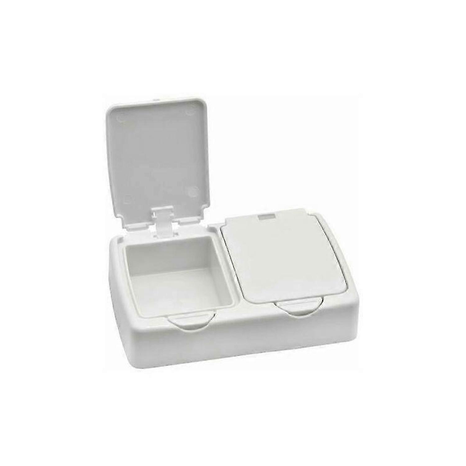Desktop Storage Box, Small White Plastic Storage Box with Lids for Storing Small Objects, Beads, Earplugs, Jewelry in Home Office