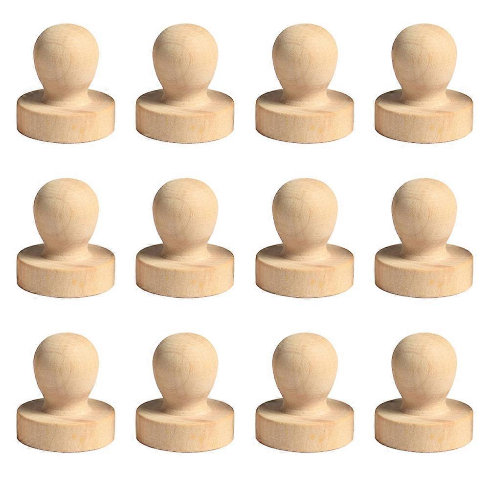 Wooden Wax Seal Stamp Handle for DIY Use 12Pcs Kit
