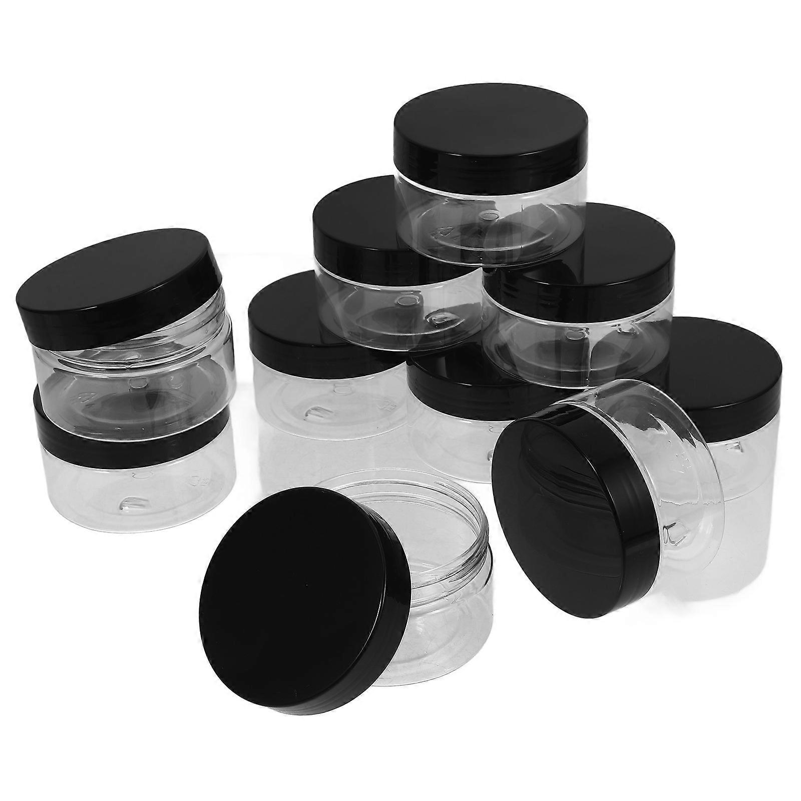Plastic Small Storage Jars Clear Jar for Travel Cosmetics 20Pcs