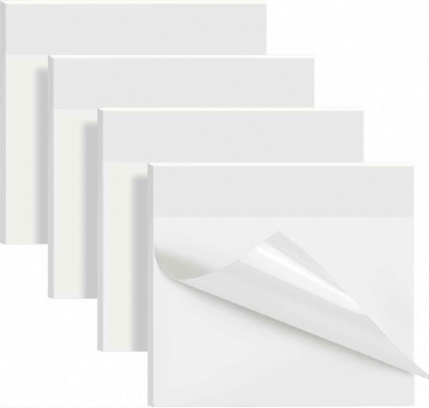 Wruas Self-stick Transparent Sticky Notes Set C, 200 Sheets Clear Sticky Notes for Gifts