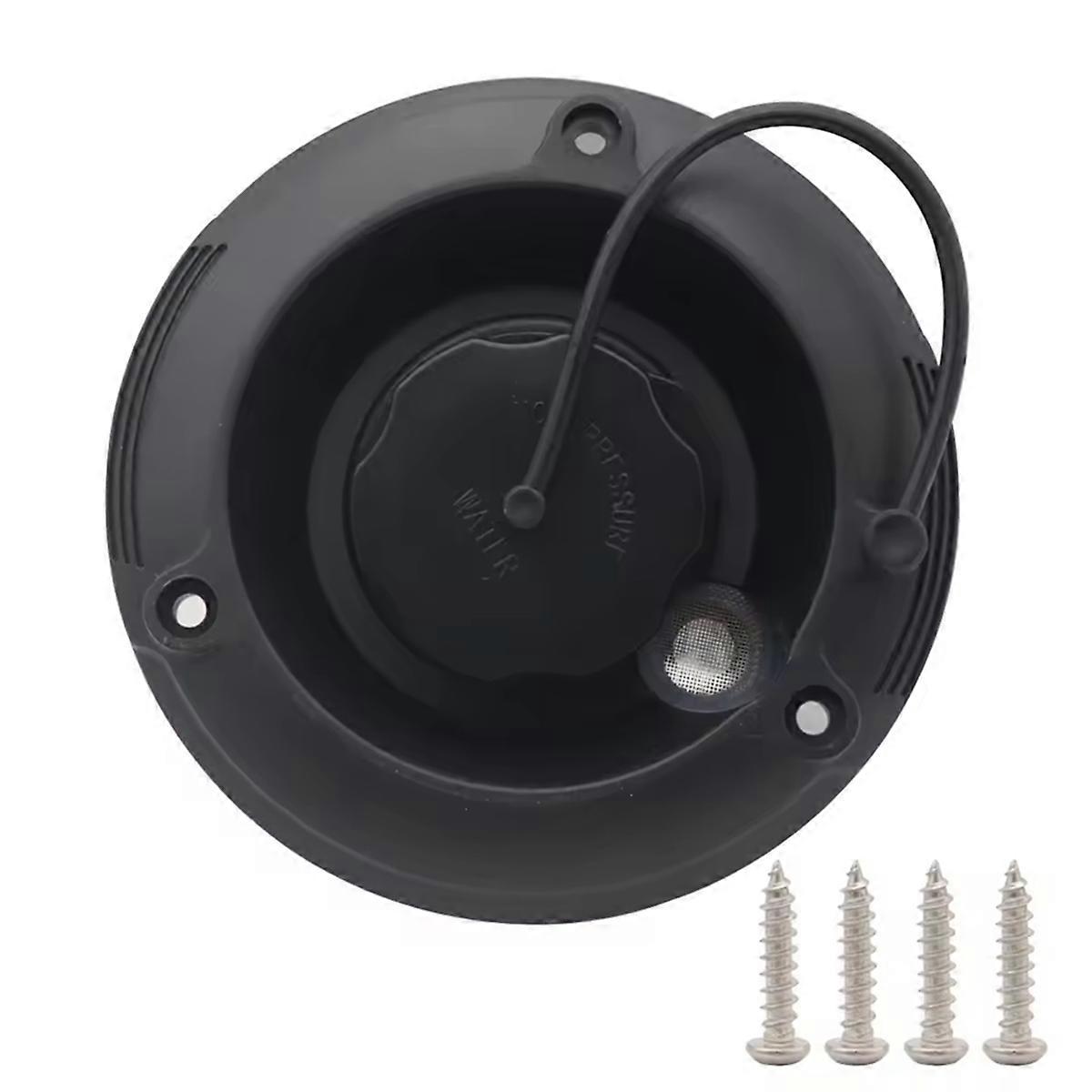 RV Water Inlet RV Black Round Fresh Water Fill Hatch