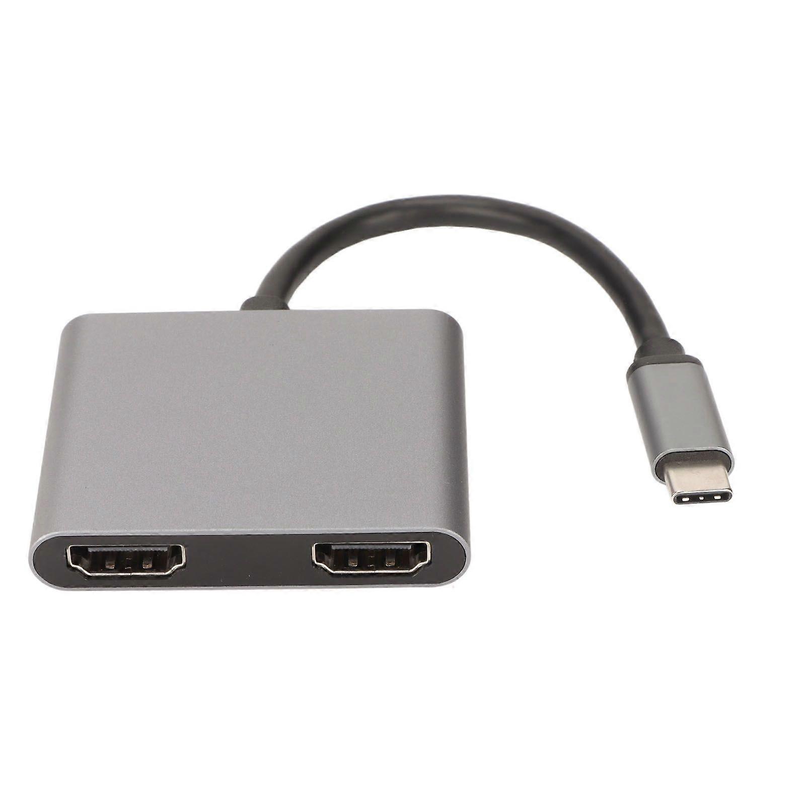 USB C to HD Multimedia Interface Hub Supports 4K 60HZ USB C to Dual HD Multimedia Interface Adapter