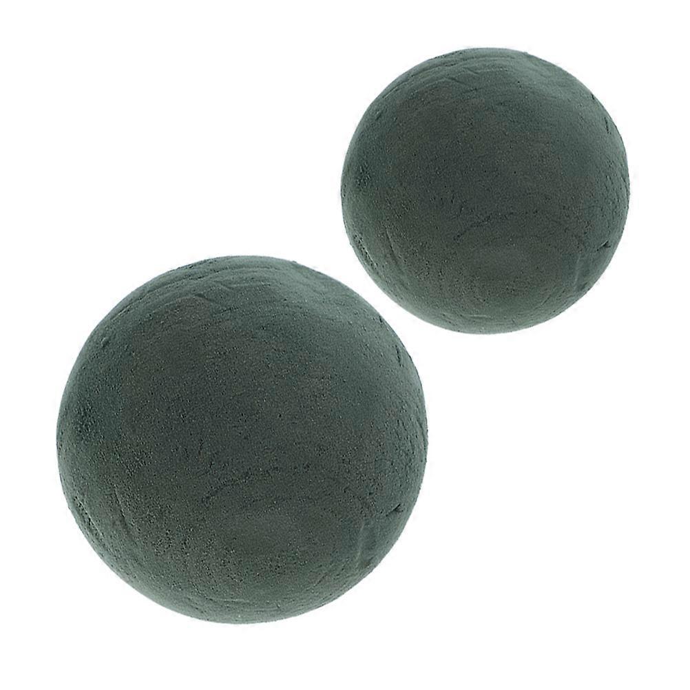 Dark Green Floral Foam Blocks for Flower Arrangements 4Pcs Round Craft Sponge